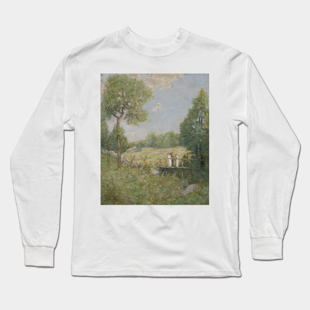 The Fishing Party by Julian Alden Weir Long Sleeve T-Shirt by Classic Art Stall